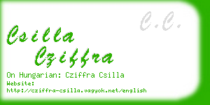 csilla cziffra business card